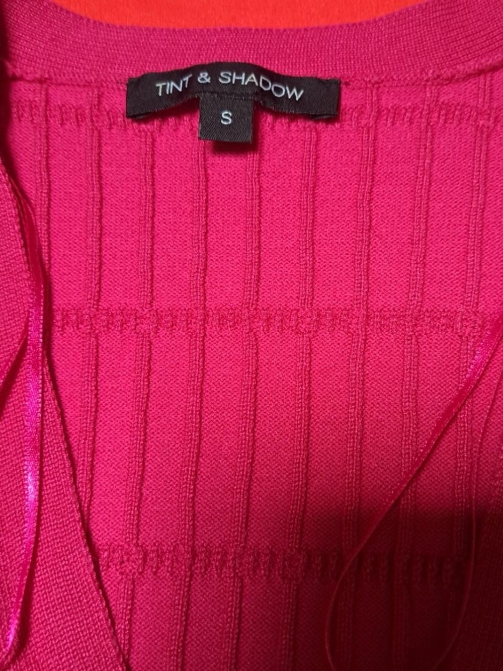 Fuchsia Ribbed Short-Sleeve Cardigan - Picture 2 of 2